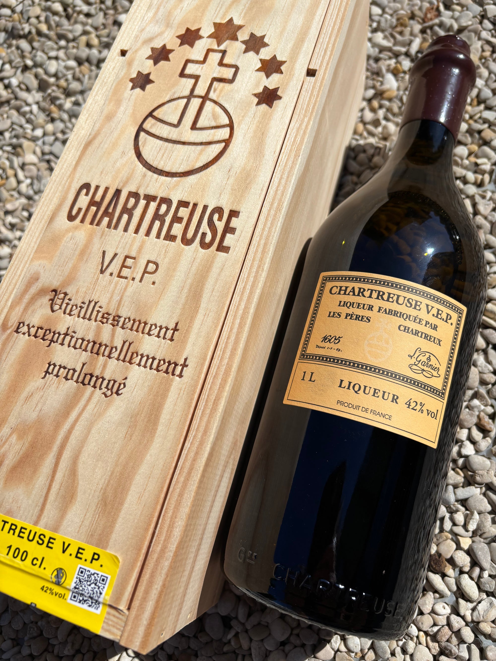CHARTREUSE VEP Vieillissement Exceptionnelement Prolangé - Jaune -  42% 1L