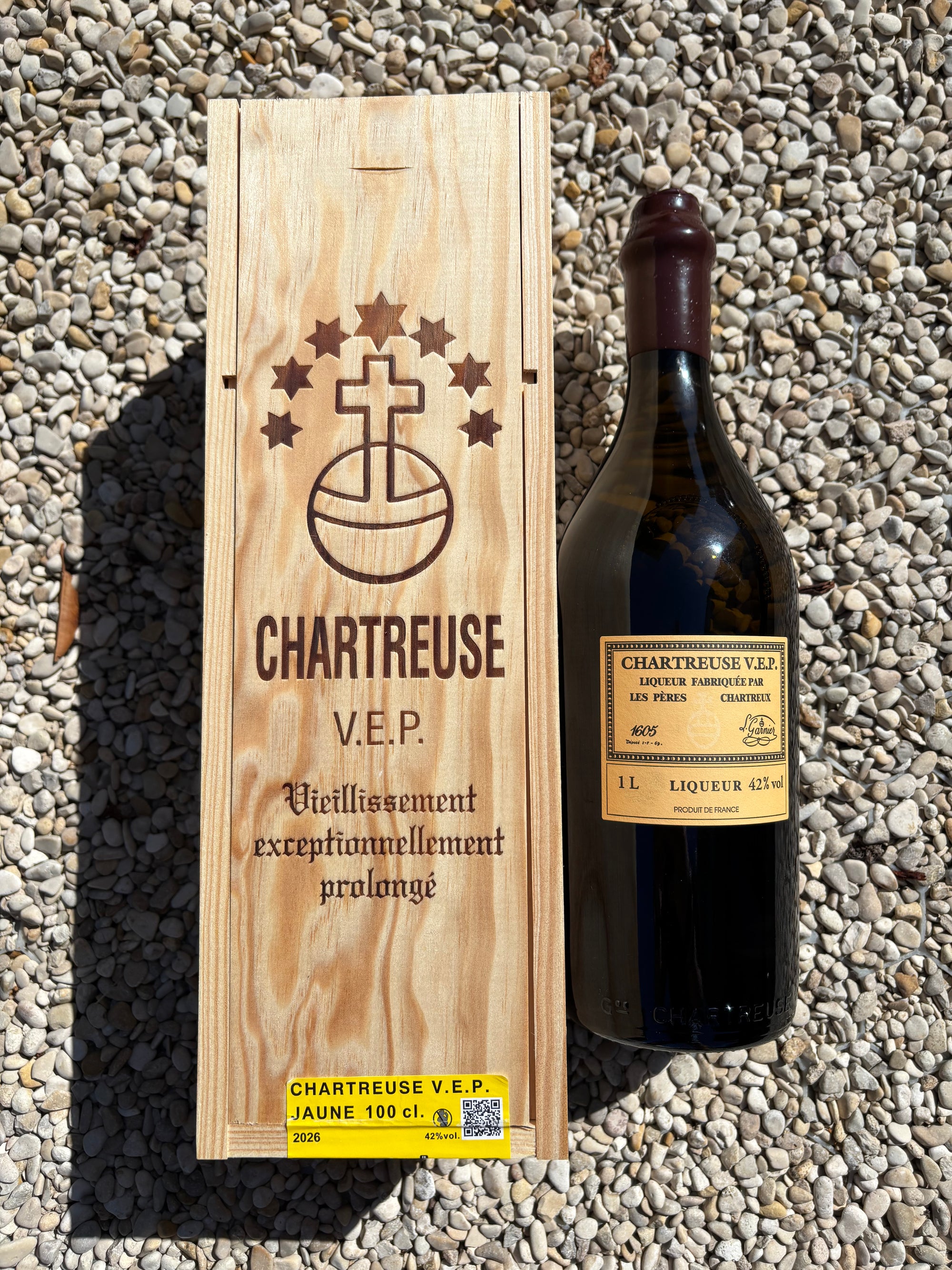 CHARTREUSE VEP Vieillissement Exceptionnelement Prolangé - Jaune -  42% 1L