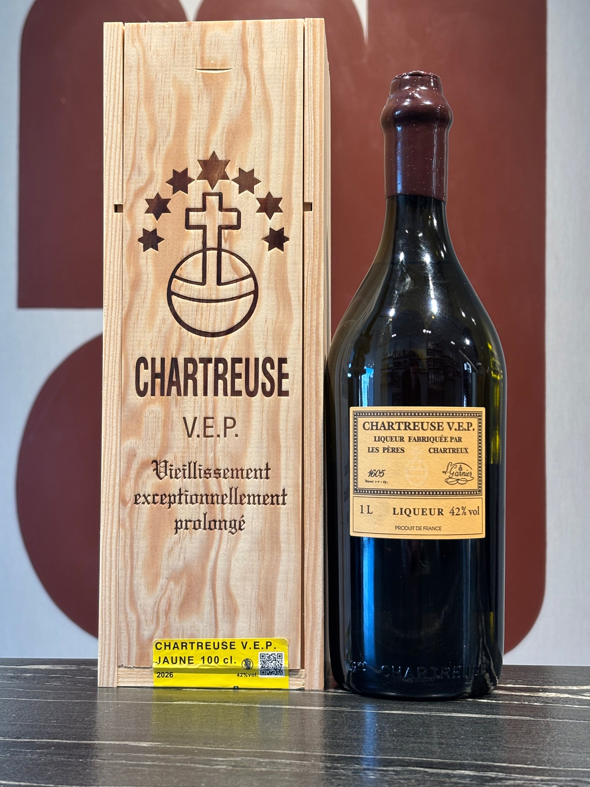 CHARTREUSE VEP Vieillissement Exceptionnelement Prolangé - Jaune -  42% 1L