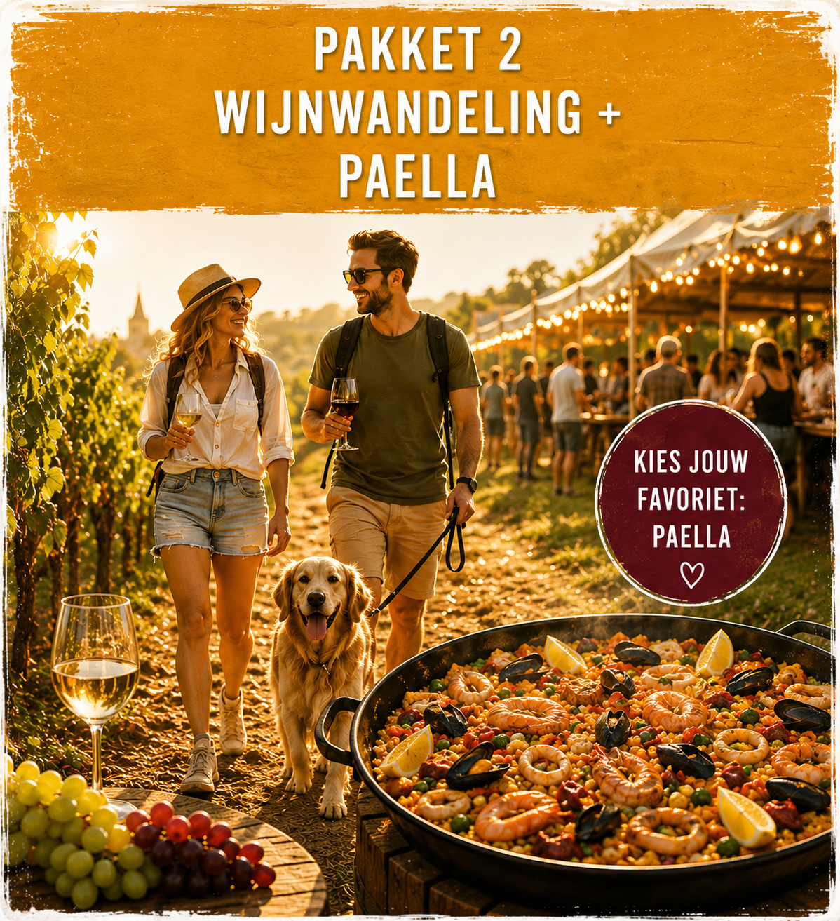 ZATERDAG 26/9 Belgische wijnwandeling + Paella